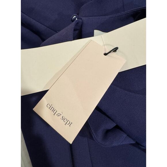 Cinq a Sept NWT Indigo Makenna Dress Keyhole Cutout Back Knee Length Dress 2 - Picture 7 of 9